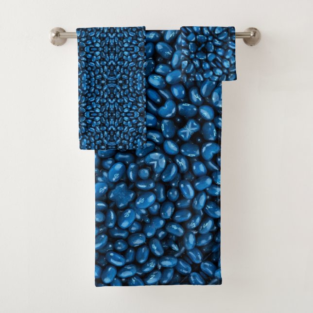 Bath Towel Set Blue Jelly Beans (Insitu)