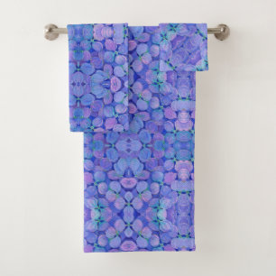 Bath Towel Set Lavender Hydrangea
