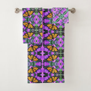 Bath Towel Set Monarch on Asters