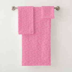 Bath Towel Set-Vintage Floral Pink