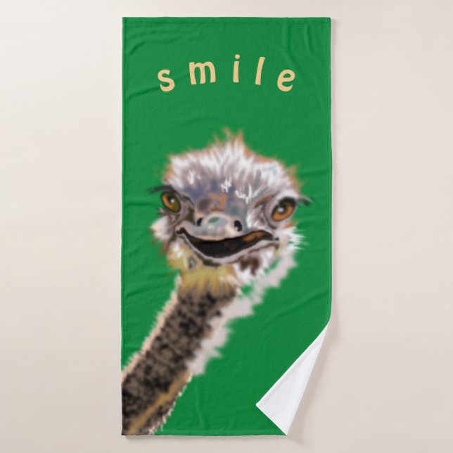 Bath Towel Set with Catchy Ostrich (Bath Towel)
