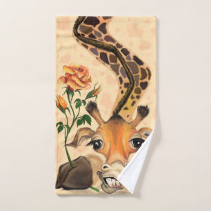 Bath Towel Set with Giraffe