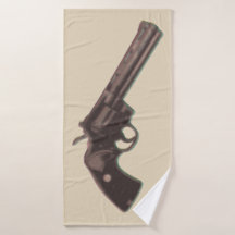 Bath towels revolver Colt Python Wester