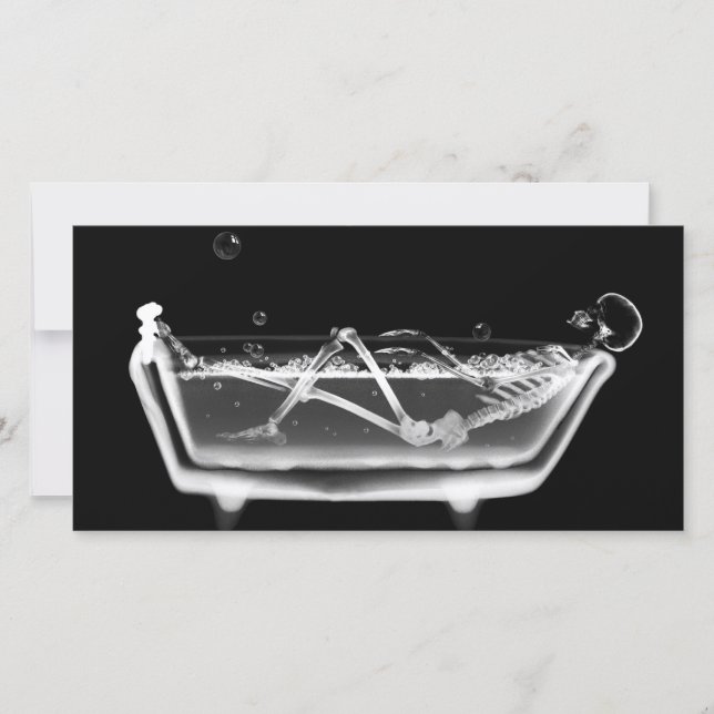 Bath Tub X-Ray Skeleton Black & White (Front)