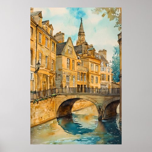 Bath Watercolor 4 Poster