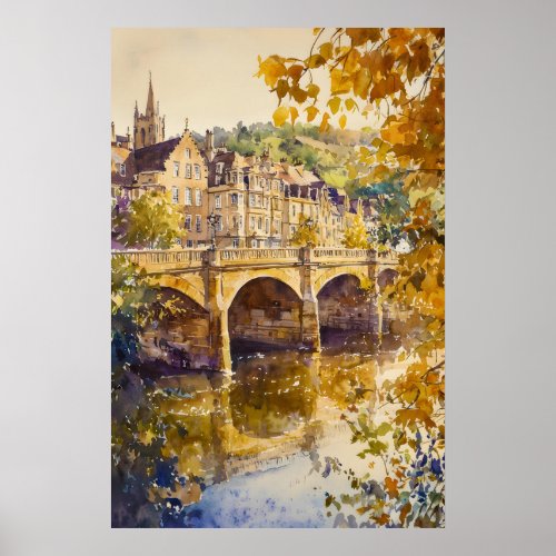 Bath Watercolor 5 Poster
