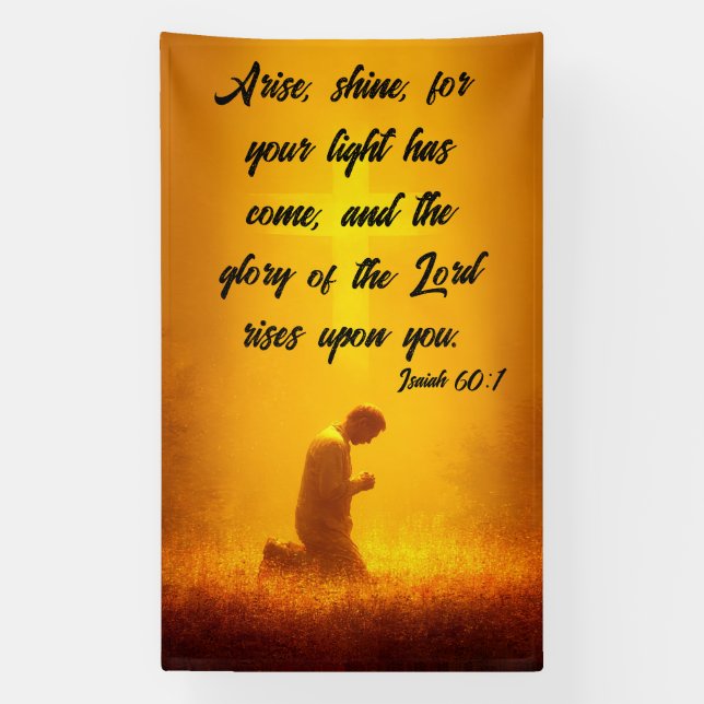 Bathed in Grace: The Light of Isaiah 60:1 Banner (Vertical)