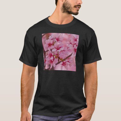 Bathed in Pink Japanese Cherry Blossoms T_Shirt