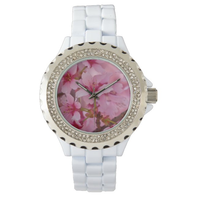 Bathed in Pink Japanese Cherry Blossoms Watch (Front)