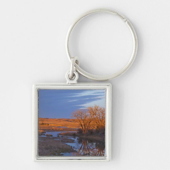 Bathed in sunset light the Calamus River Keychain (Front)