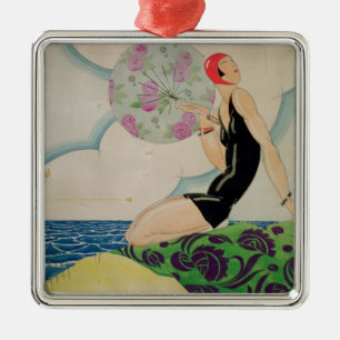 Bather, c.1925 metal ornament