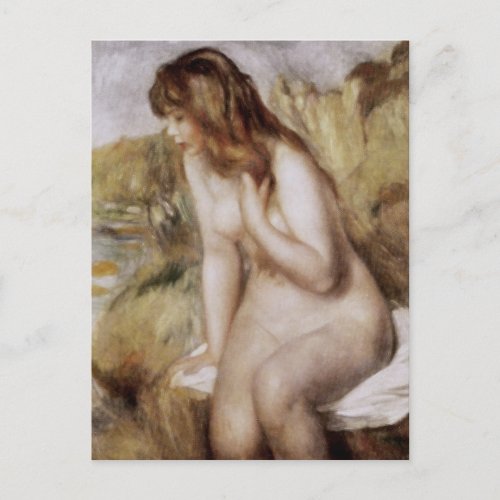Bather Sitting on a Rock Pierre_Auguste Renoir Postcard