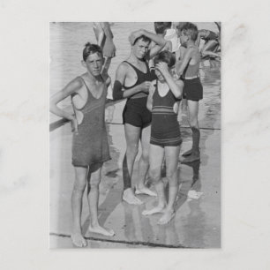 Bathers 1920s Postcard