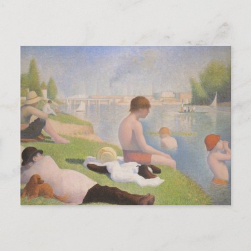 Bathers at Asnieres by Georges Seurat Postcard
