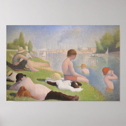 Bathers at Asnieres by Georges Seurat Poster