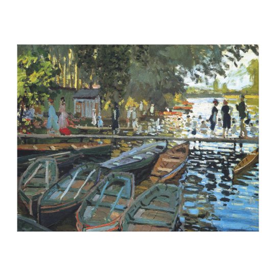 Bathers at La Grenouillere 1869, by Claude Monet Canvas Print | Zazzle.com