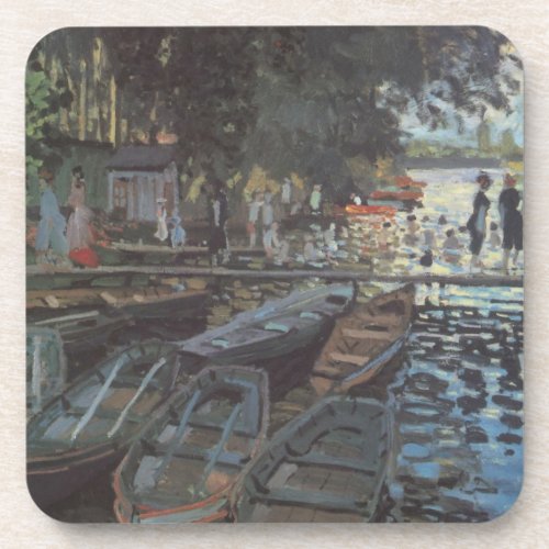 Bathers at La Grenouillre by Claude Monet Beverage Coaster