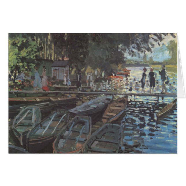 Bathers at La Grenouillère by Claude Monet Cards (Front Horizontal)