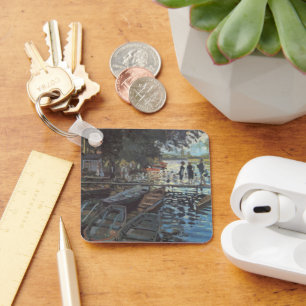 Bathers at La Grenouillère by Claude Monet Keychain