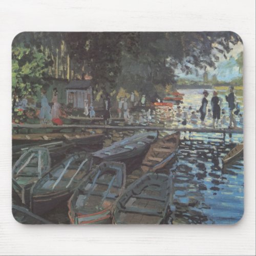 Bathers at La Grenouillre by Claude Monet Mouse Pad