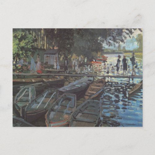 Bathers at La Grenouillre by Claude Monet Postcard