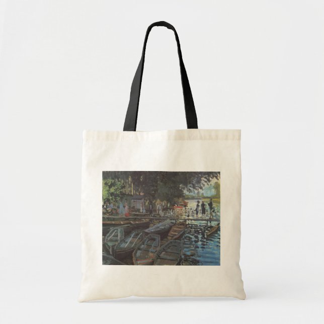 Bathers at La Grenouillère by Claude Monet Tote Bag (Front)