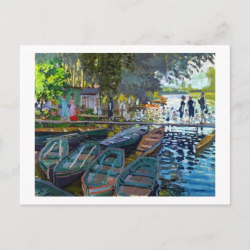Bathers at La Grenouillere Claude Monet Postcard