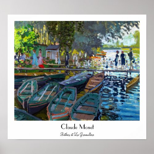 Bathers at La Grenouillere Claude Monet Poster