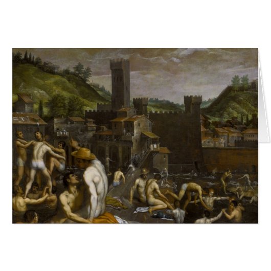 Bathers at San Niccolo Cards (Front Horizontal)