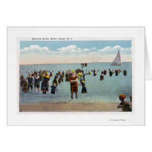 Bathers at the Beach Cards