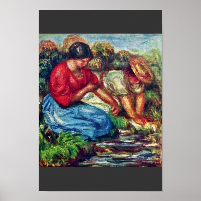 Bathers By Pierre-Auguste Renoir (Best Quality) Poster (Front)