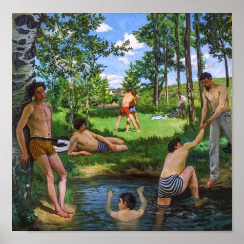 Bathers  Frdric Bazille  Poster