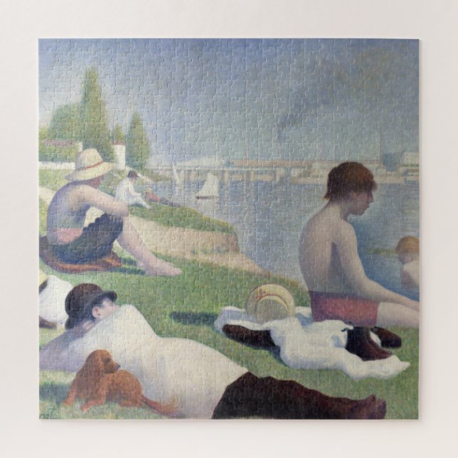 Bathers Georges Seurat Neo Impressionist Painting Jigsaw Puzzle (Vertical)
