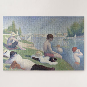 Bathers Georges Seurat Neo Impressionist Painting Jigsaw Puzzle