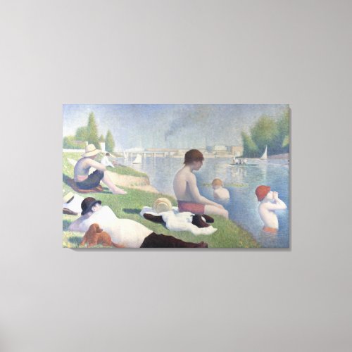 Bathers in Asnieres by Georges Seurat Canvas Print