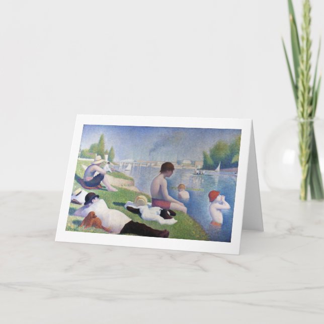 Bathers in Asnieres, Seurat Card (Front)