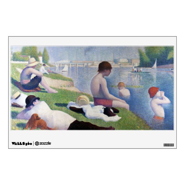 Bathers in Asnieres, Seurat Wall Decal (Front)