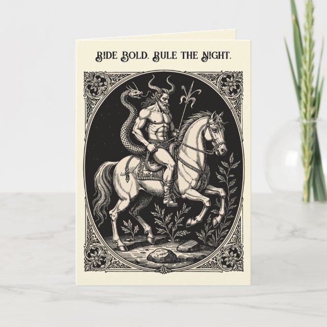 Bathin Horned Guardian of the Night Card (Front)