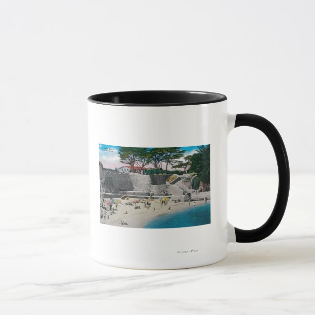 Bathing Beach at Pacific Grove Mug (Right)