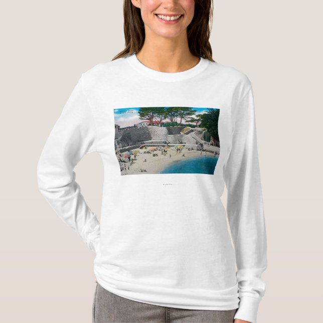 Bathing Beach at Pacific Grove T-Shirt (Front)
