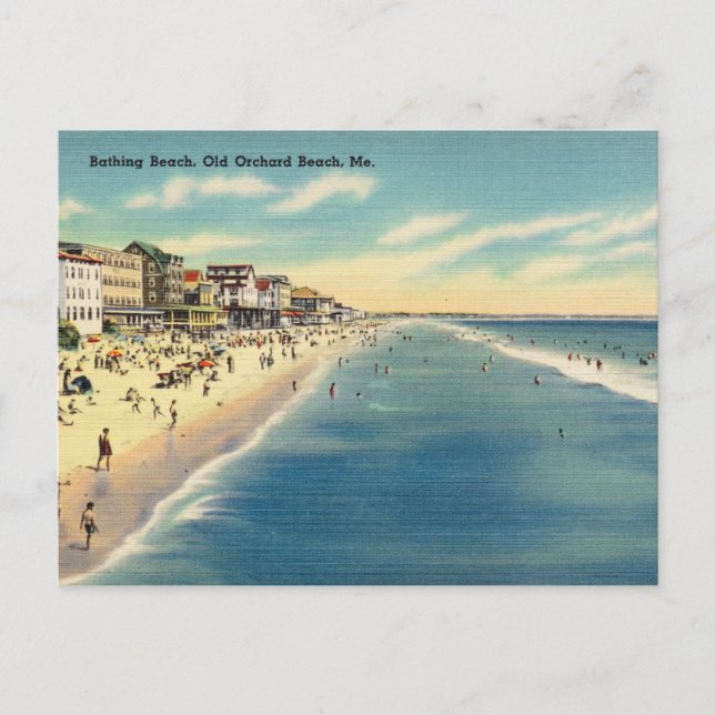 Bathing Beach, Old Orchard Beach, Maine Postcard (Front)