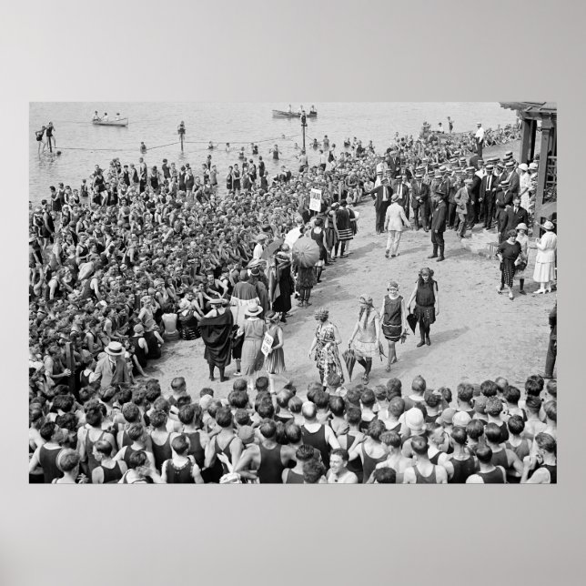 Bathing Beauty Contest, 1920s Poster (Front)