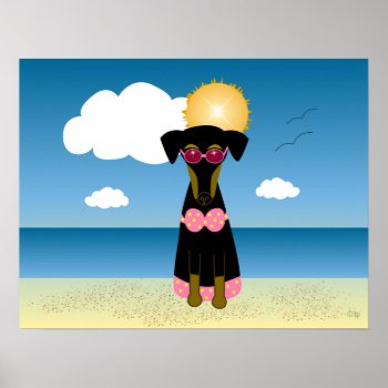 Bathing Beauty Poster by totallypainted at Zazzle