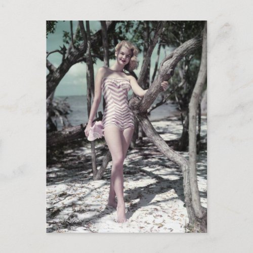 Bathing Beauty Vintage Pin Up Girl photo Postcard