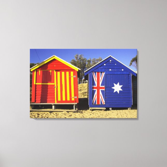 Bathing Boxes, Middle Brighton Beach, Port 2 Canvas Print (Front)