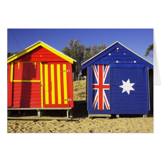 Bathing Boxes, Middle Brighton Beach, Port 2 Cards (Front Horizontal)