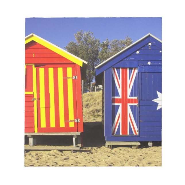Bathing Boxes, Middle Brighton Beach, Port 2 Notepad (Front)