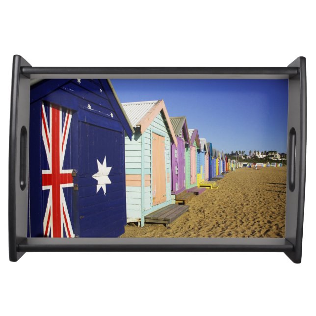 Bathing Boxes, Middle Brighton Beach, Port Serving Tray (Front)