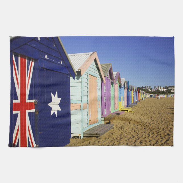 Bathing Boxes, Middle Brighton Beach, Port Towel (Horizontal)