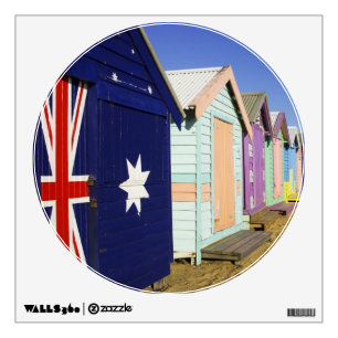 Bathing Boxes, Middle Brighton Beach, Port Wall Decal
